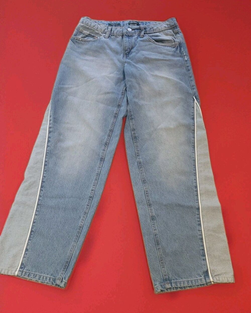 Wild Fable Mid Rise 90s Relaxed Straight Two Tone Jeans 6 x 30